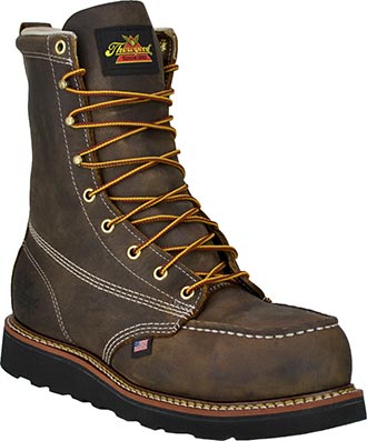 Men's Thorogood 8" Steel Toe Wedge Sole Moc Toe Work Boot